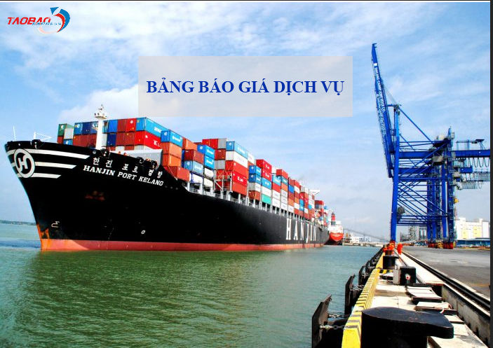 BÁO GIÁ VẬN CHUYỂN HÀNG HOÁ TỪ TRUNG QUỐC VỀ VIỆT NAM THEO CHÍNH NGẠCH ĐƯỜNG BIỂN